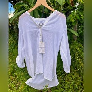 NWT Tommy Bahama white linen top